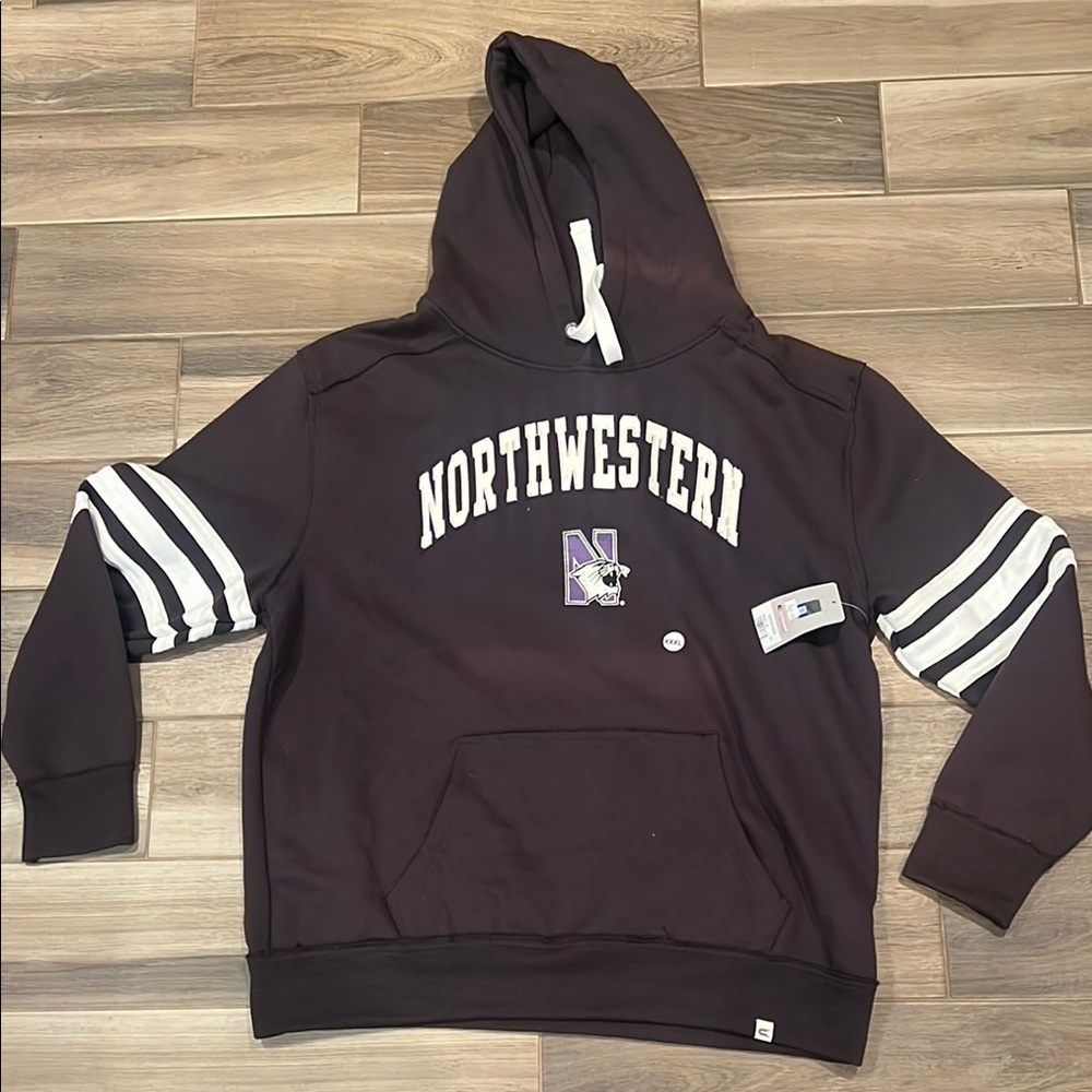 Colosseum Black Sweater with Northwestern University Logo